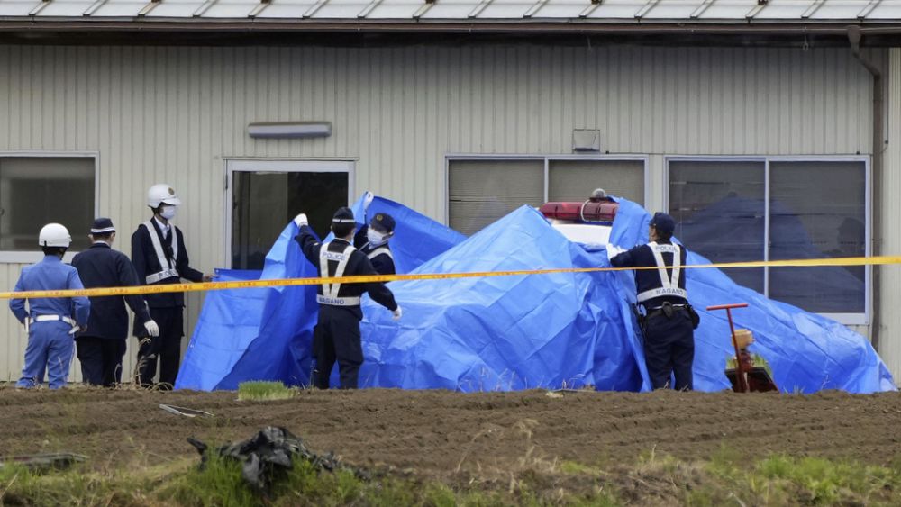 Japanese lawmaker's son arrested for deadly shooting and stabbing spree.