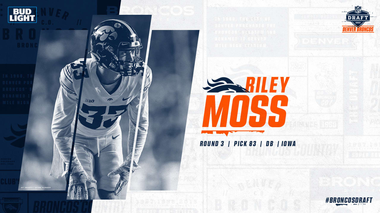 Denver Broncos select DB Riley Moss in 2023 NFL Draft.