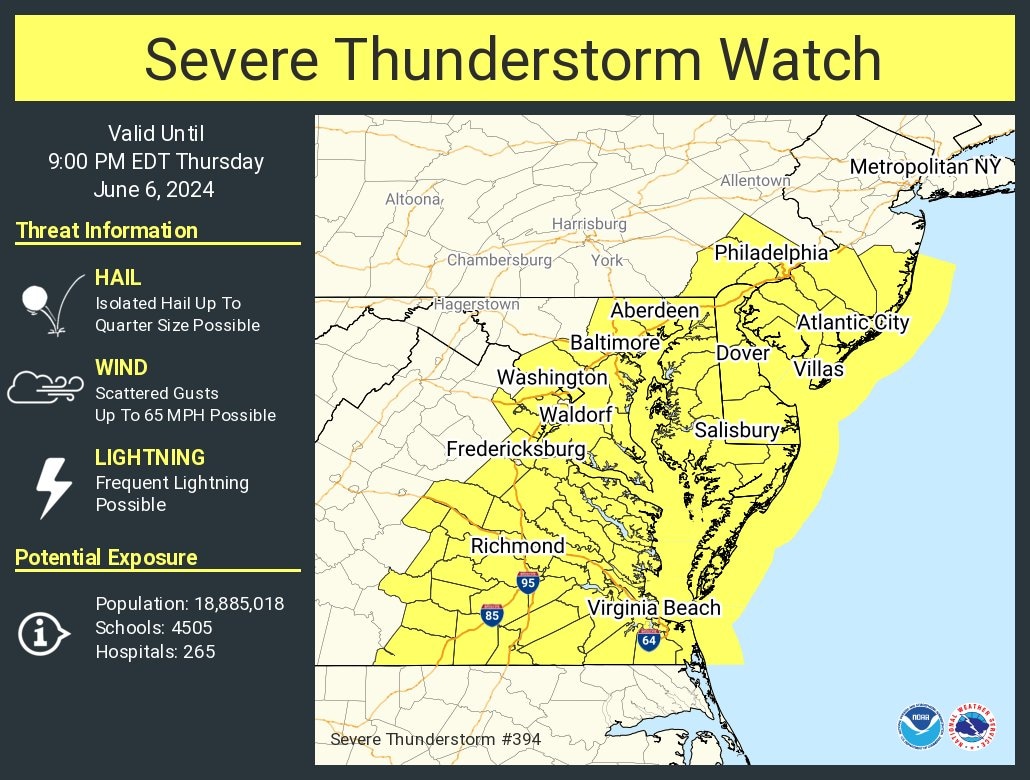 Featured image for "Severe Storms and Tornadoes Threaten Maryland Through Thursday"