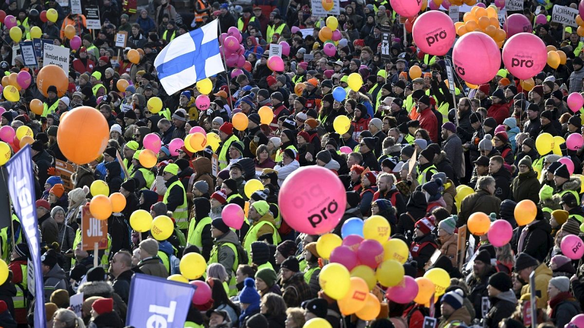 "Massive Strikes Paralyze Finland, Disrupting Flights and Challenging Government"