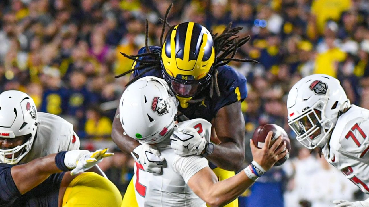 Michigan LB Jaishawn Barham to miss first half vs. Oklahoma after targeting ejection
