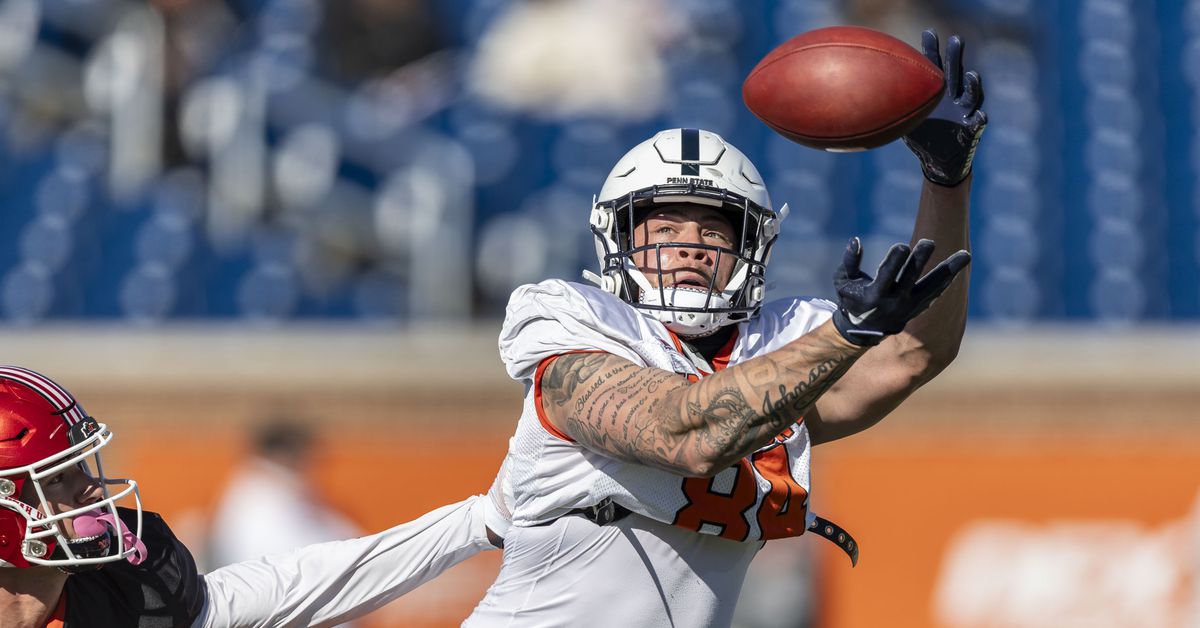 Featured image for "Theo Johnson: Penn State TE's NFL Draft Stock and Highlights"