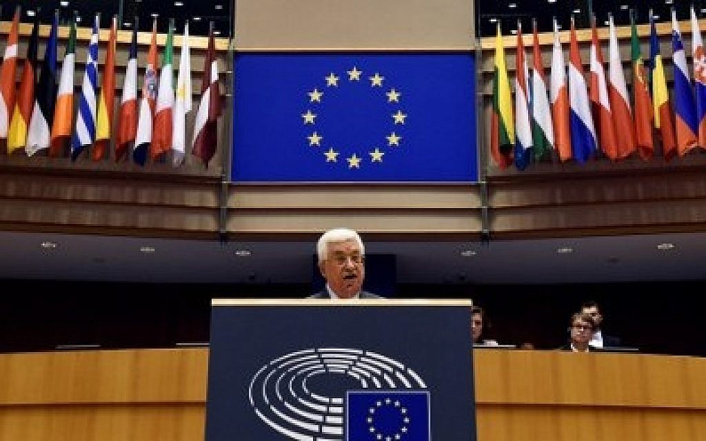 "EU Condemns Abbas's Holocaust Speech for Inciting Antisemitism and Disrespecting Holocaust Victims"