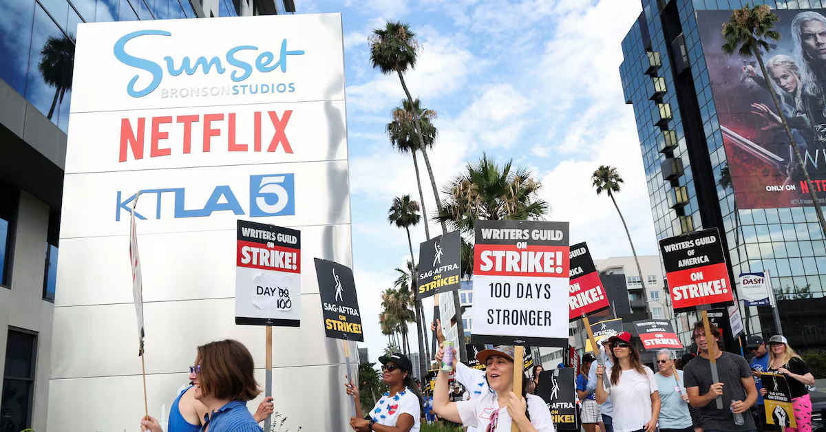 Hollywood Writers Unite in 100-Day Strike, Expressing Anger on Picket Lines