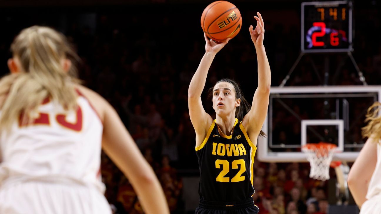 "Caitlin Clark Surpasses Griner in NCAA Scoring Milestone as No. 2 Iowa Dominates Wisconsin"
