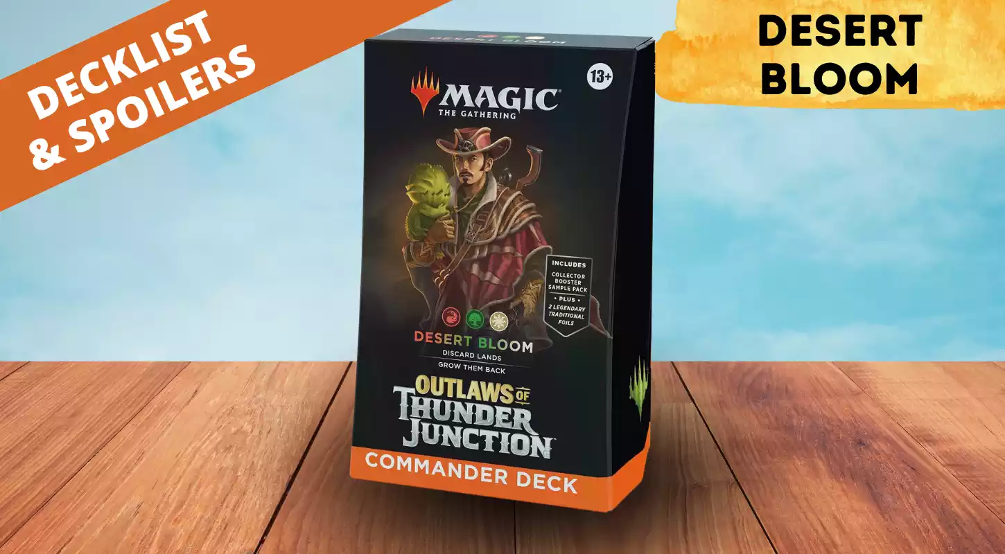 Featured image for "Budding Beauty: Desert Bloom Precon Decklist & Spoilers Revealed"