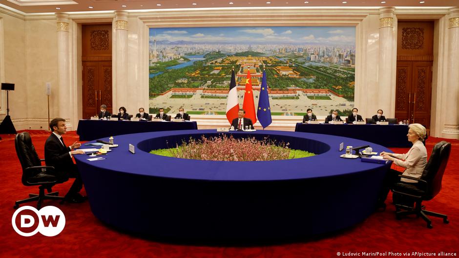 Macron urges Europe to chart its own course on Taiwan, separate from US and China.