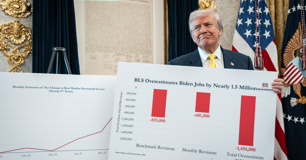 Featured image for Trump Uses Charts to Defend Economy Amid Job Report Concerns