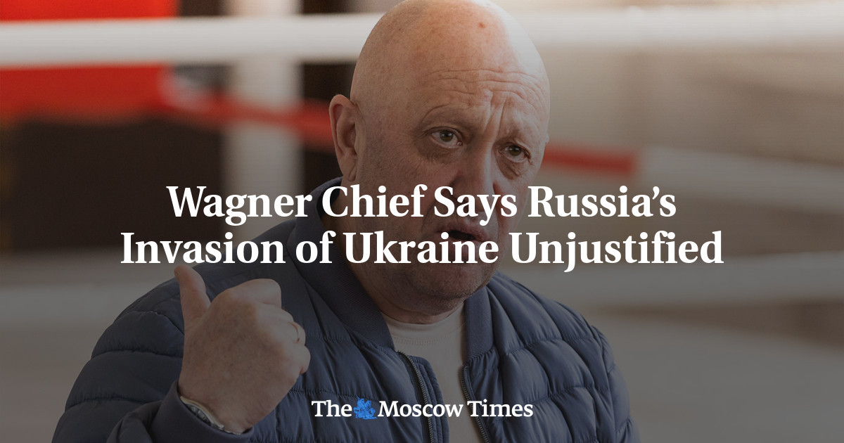 Wagner CEO Condemns Russia's Invasion of Ukraine.