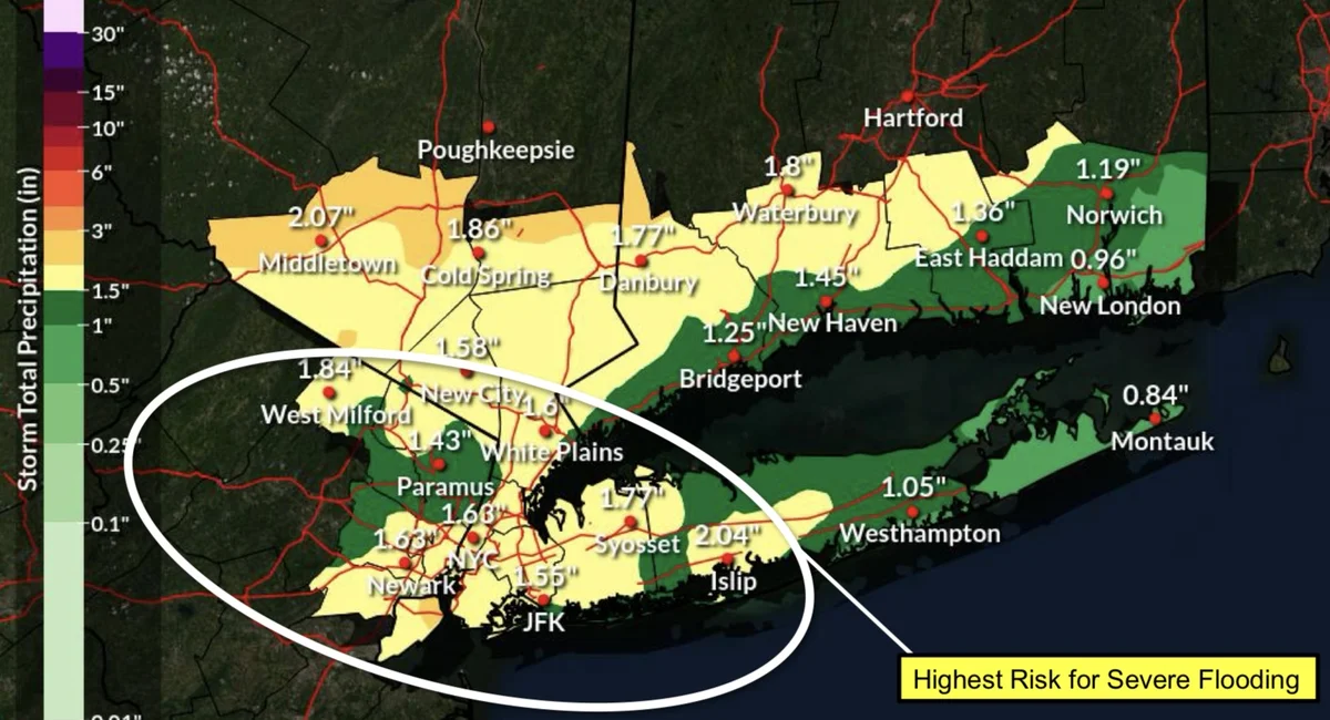Featured image for NYC and East Coast brace for heavy rain and flood risks amid severe storms