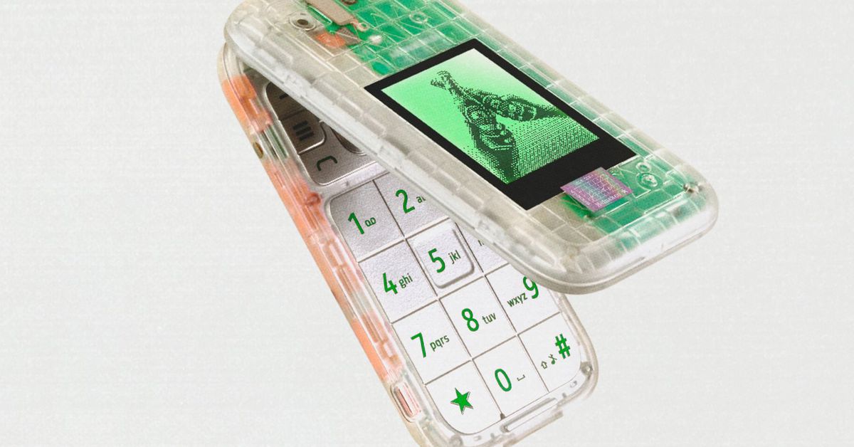 Featured image for "Nostalgic Collaboration: HMD and Heineken Introduce The Boring Phone"