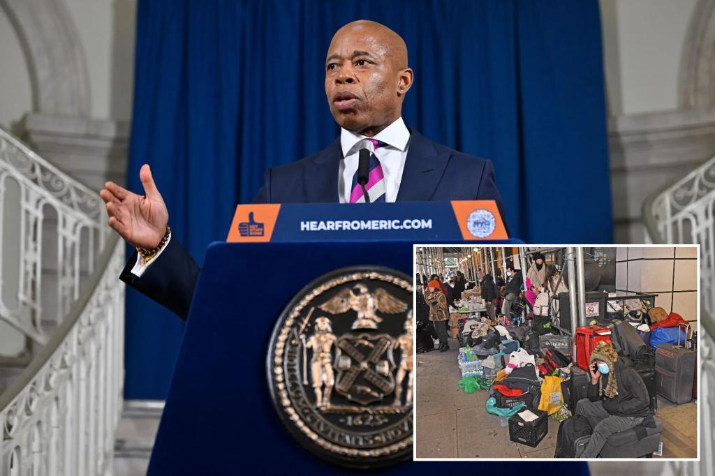 NYC Mayor Eric Adams faces budget challenges and seeks state assistance.