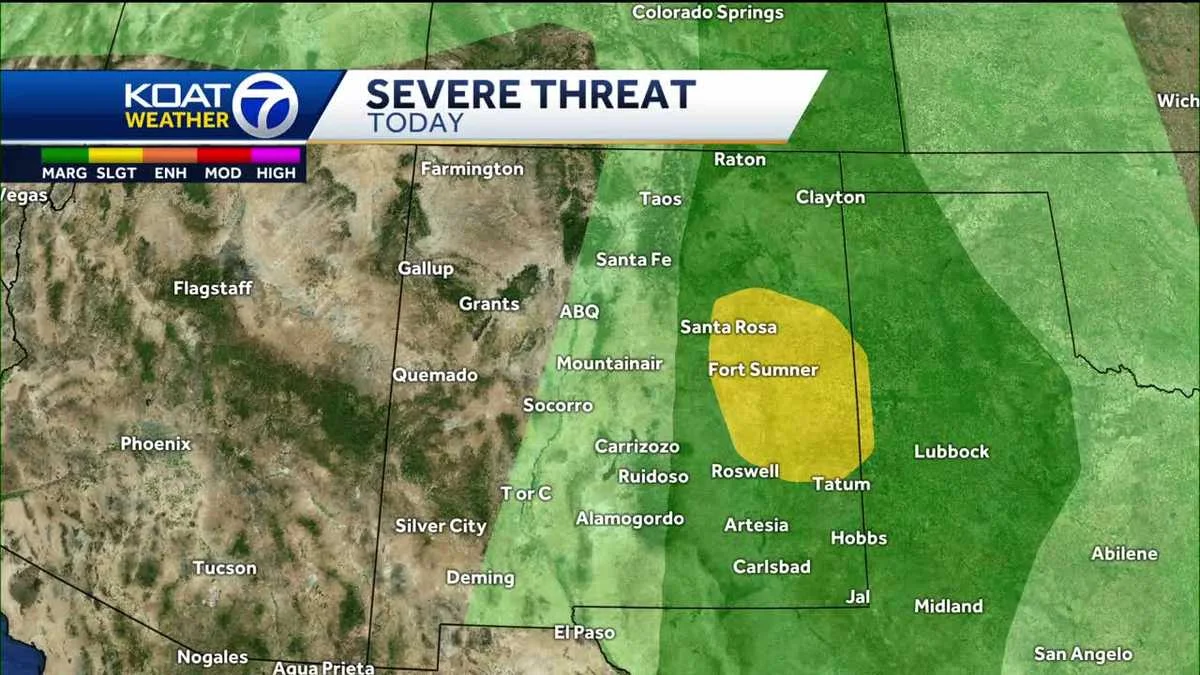 Eastern New Mexico Braces for Severe Weather with Tornadoes and Hail