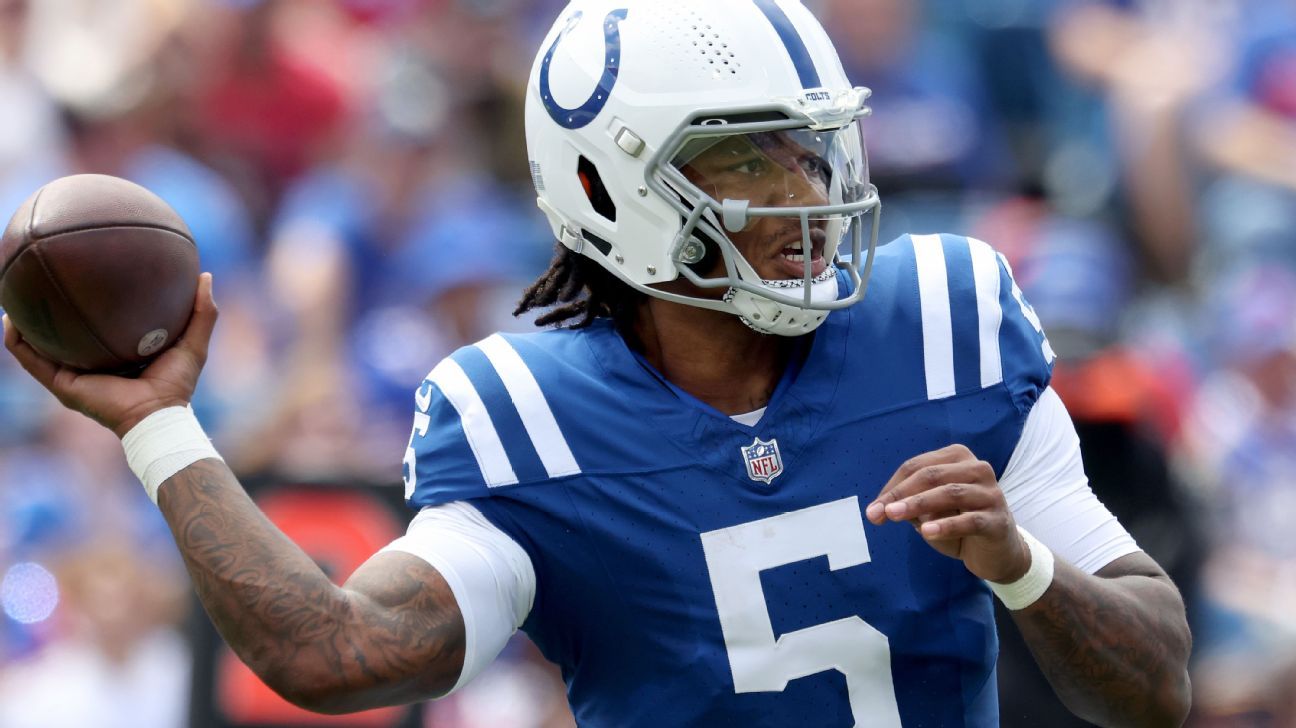 Colts' QB Anthony Richardson sidelined with concussion, Gardner Minshew to start against Ravens