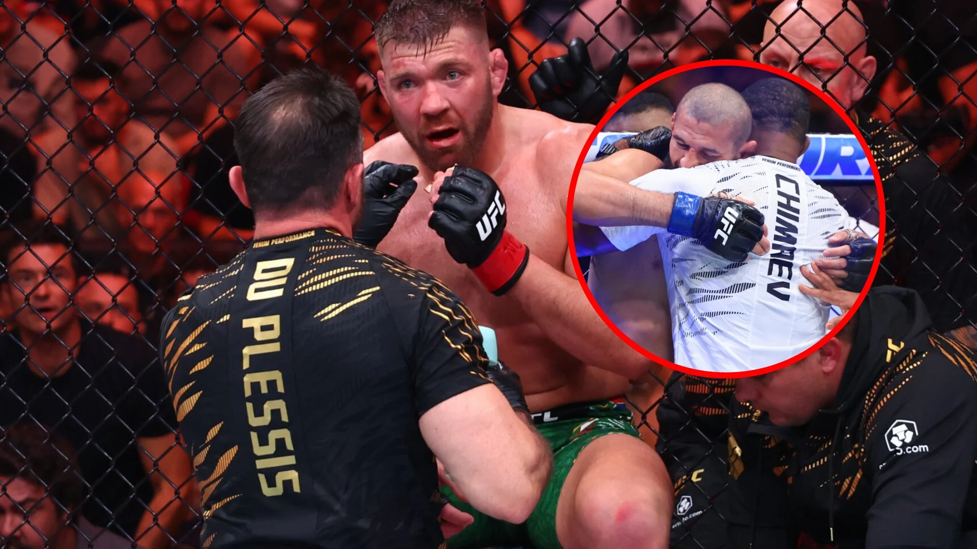 Featured image for Khamzat Chimaev Dominates Dricus du Plessis at UFC 319