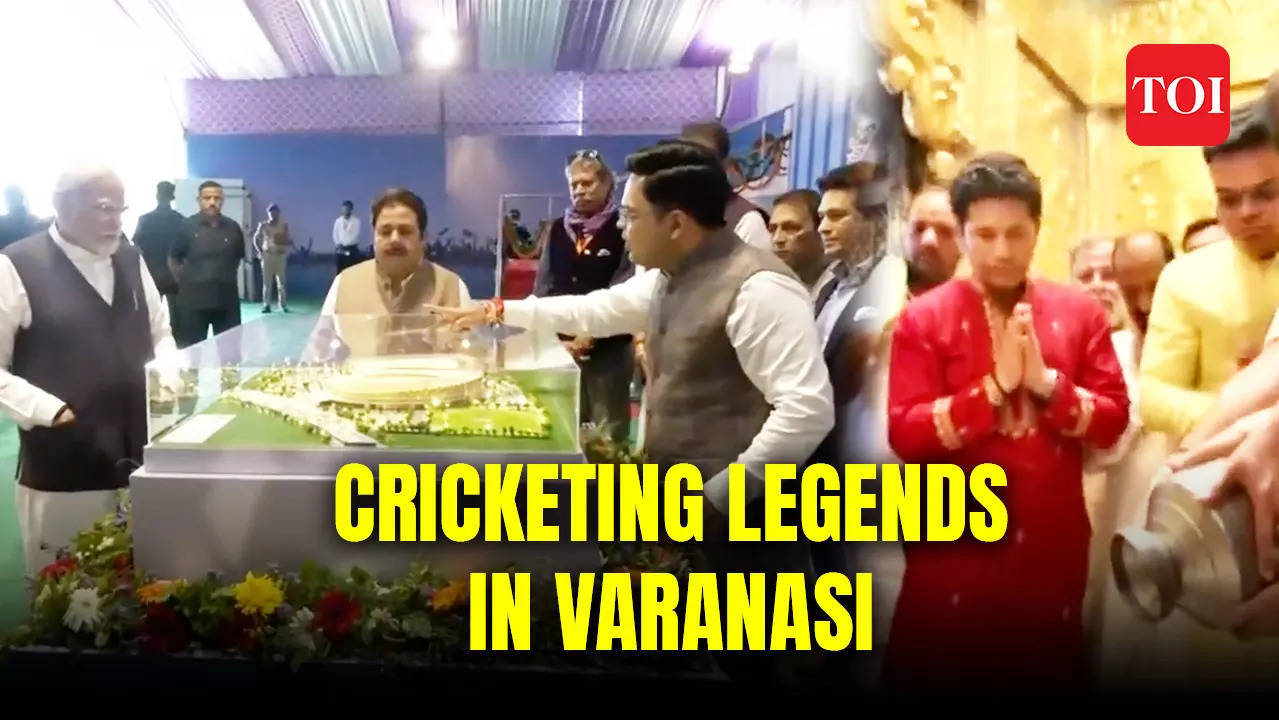 Featured image for PM Modi Joined by Cricket Legends for Varanasi Cricket Stadium Foundation Stone Ceremony