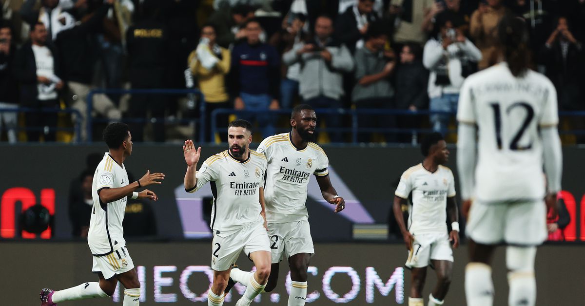 Featured image for "Real Madrid Triumphs 5-3 Over Atletico in Spanish Super Cup Semifinal: Player Ratings, Game Analysis, and Injury Update"