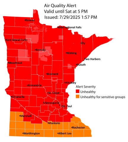 Featured image for Minnesota Faces Extended Unhealthy Air Quality Due to Wildfire Smoke