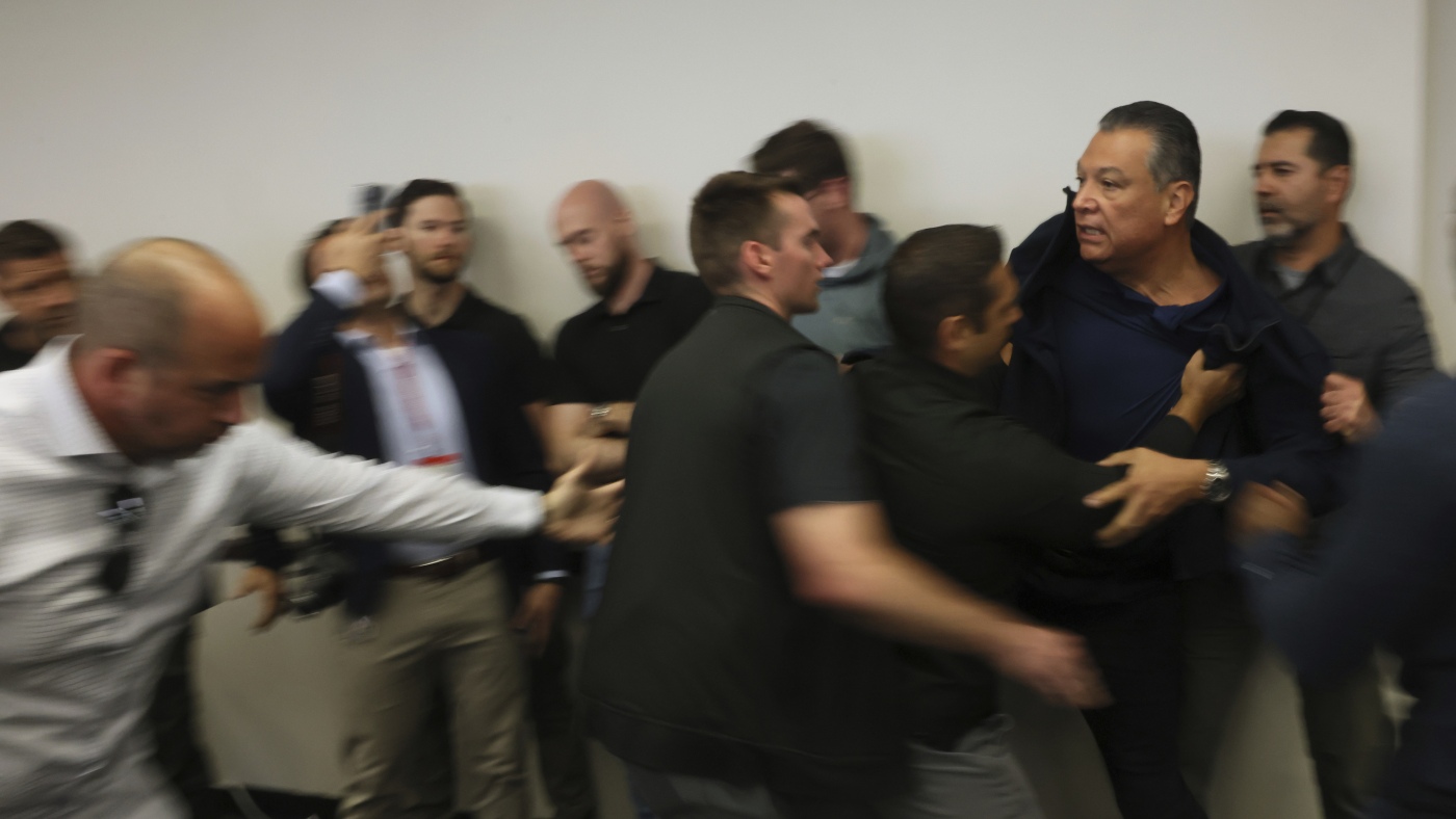 Featured image for Sen. Padilla forcibly removed from DHS event amid political controversy