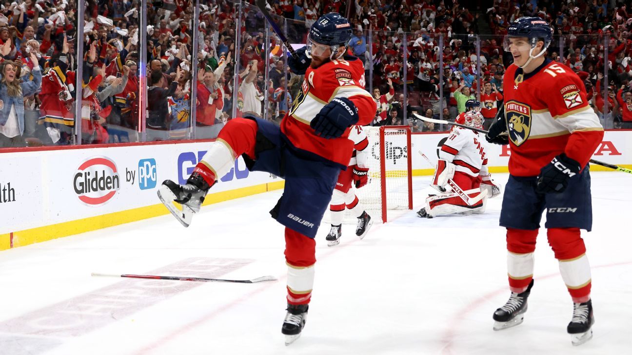 Matthew Tkachuk leads Panthers' charge towards Stanley Cup glory.
