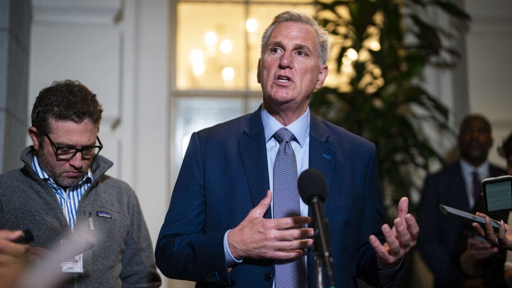 "McCarthy's Plan to Avert Shutdown Revealed in Closed-Door GOP Meeting"