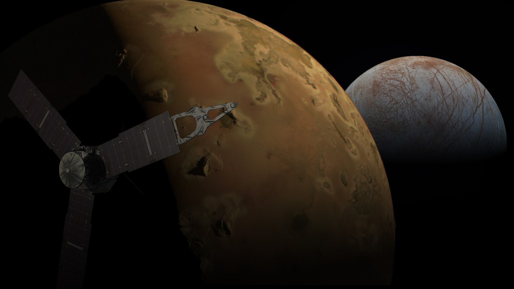 "Juno Spacecraft's Historic Flyby of Jupiter's Moons"