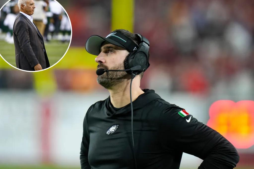 Featured image for "Uncertain Fate: Eagles' Sirianni Meets Owner Amid Offseason Turmoil"
