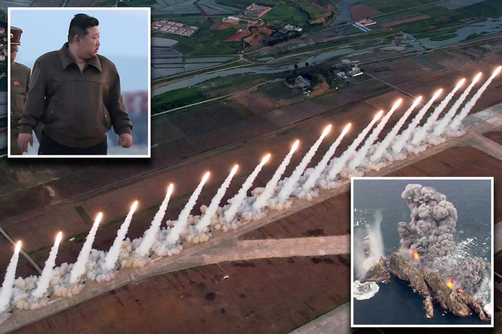 North Korea Warns South Korea with 18-Missile Barrage