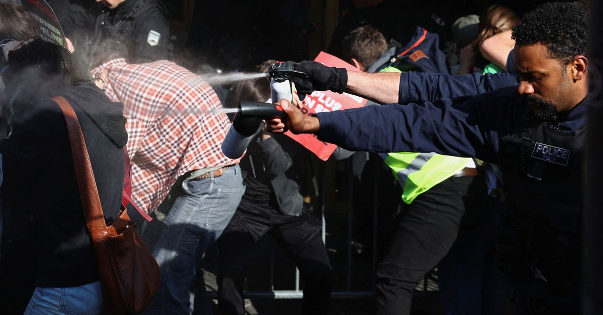 Featured image for Climate Protesters Disrupt TotalEnergies Annual Meeting with Pepper Spray