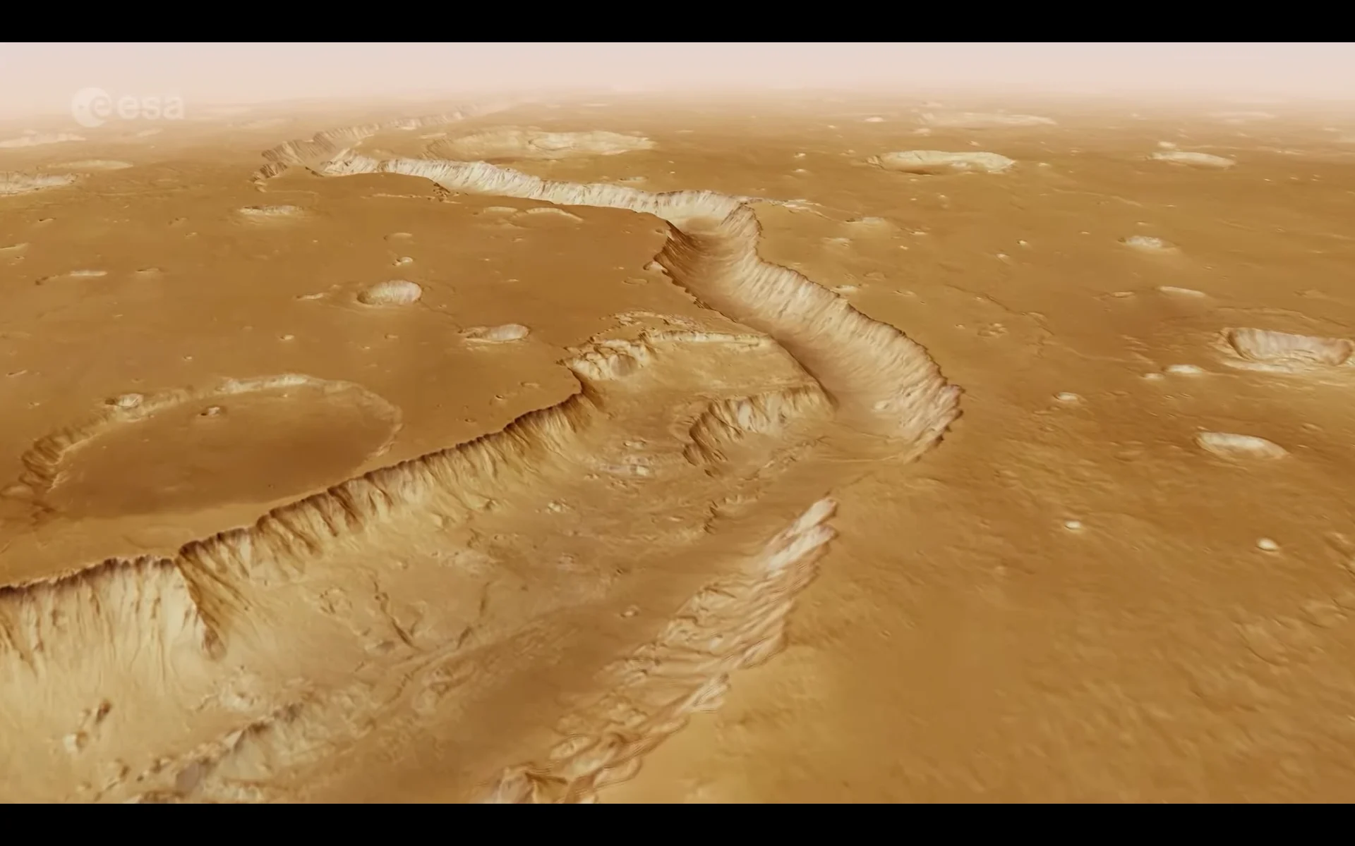 Featured image for ESA's Mars Express Offers Aerial View of Martian Rivers and Craters