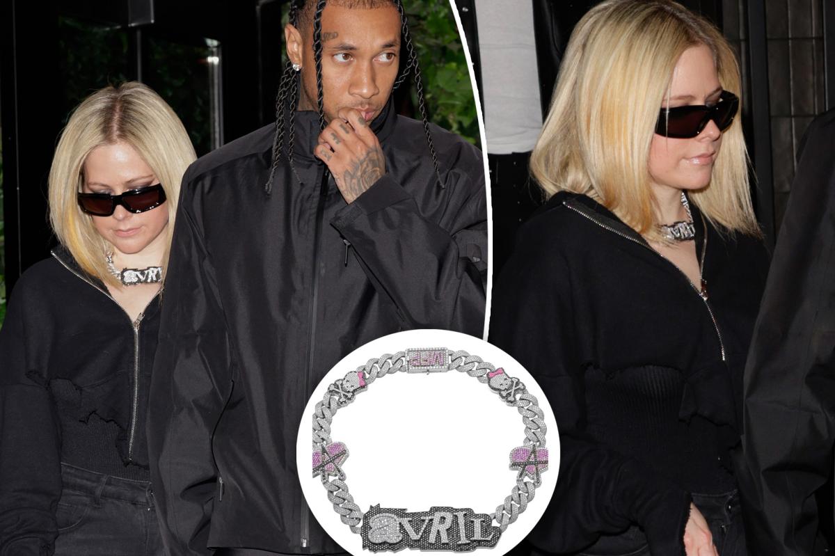 Featured image for Tyga splurges $80K on custom diamond necklace for Avril Lavigne