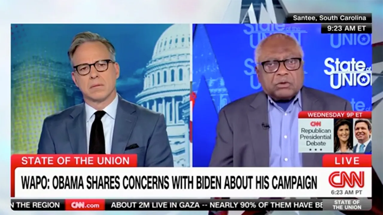 "Rep. Jim Clyburn Expresses Concern Over Biden's Support Among Black Voters"