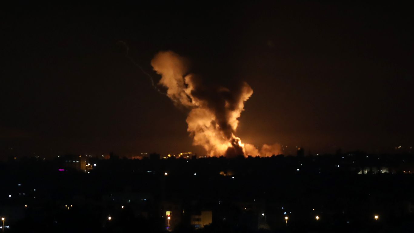 Israel retaliates with strikes in Gaza and Lebanon after rocket attacks.