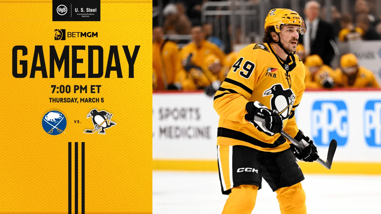 Penguins Vie for Home Momentum Against Sabres on Margaritaville Night