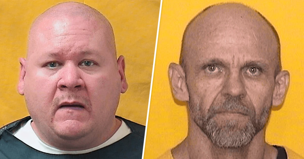 Ohio authorities search for escaped inmates convicted of double murder.