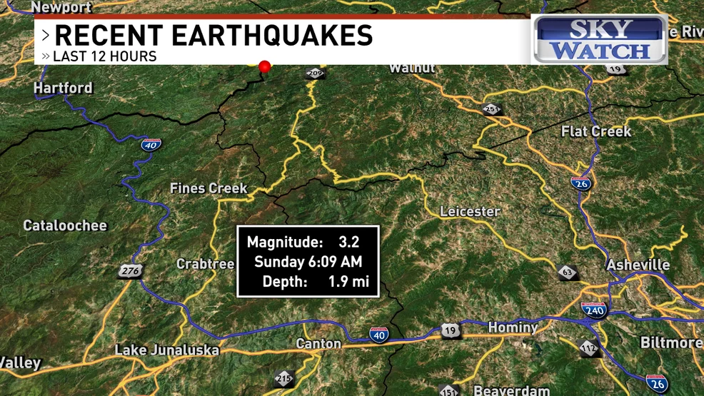Series of Earthquakes Hit Canton and NC Mountains in 2 Weeks