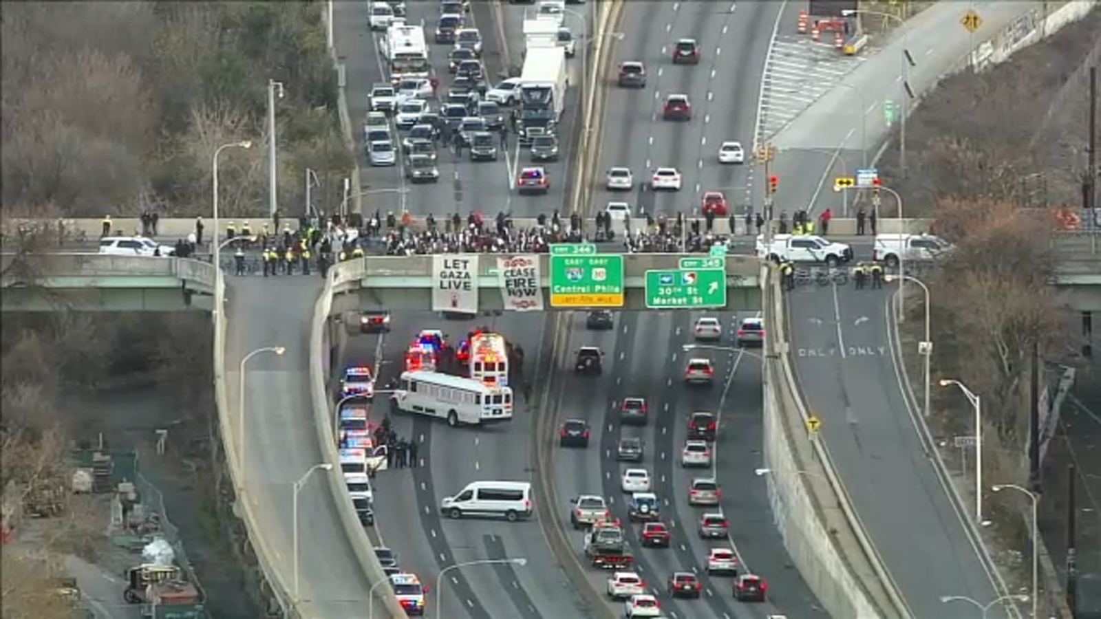 Nationwide Protests Demand Gaza Ceasefire, Disrupt Major Highways