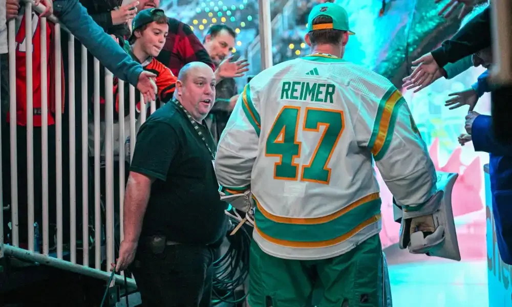 Sharks goalie James Reimer refuses to wear LGBTQ-themed jersey on Pride Night.