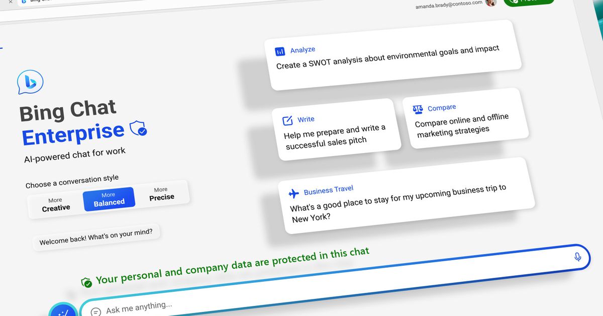 Microsoft enhances privacy and search capabilities with Bing Chat Enterprise