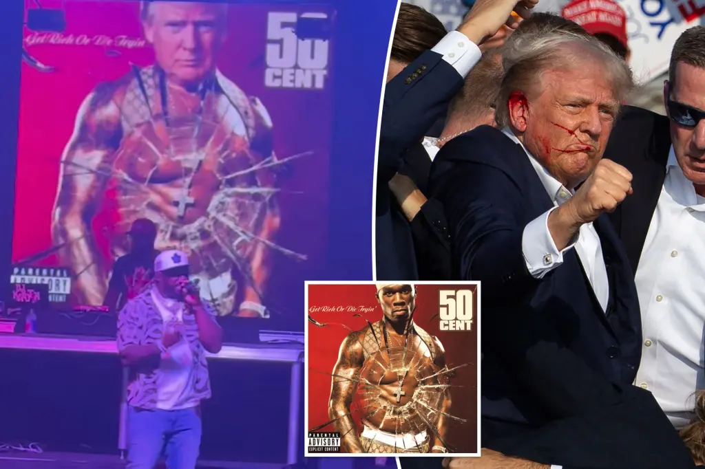 Featured image for 50 Cent Sparks Controversy with Trump Album Cover and 'Many Men' Memes
