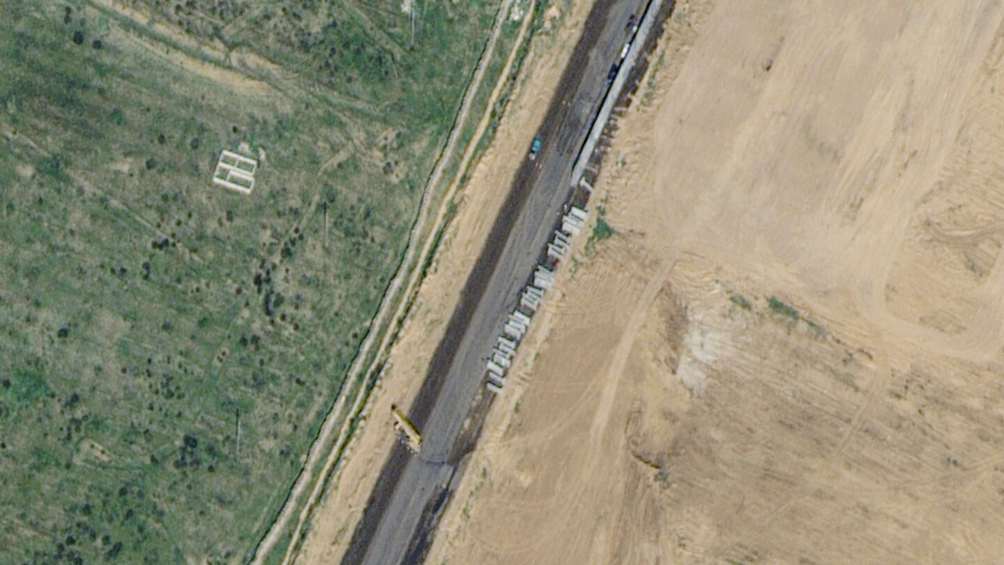 "Egypt Constructs Walled Buffer Zone Near Gaza as Israeli Offensive Looms"