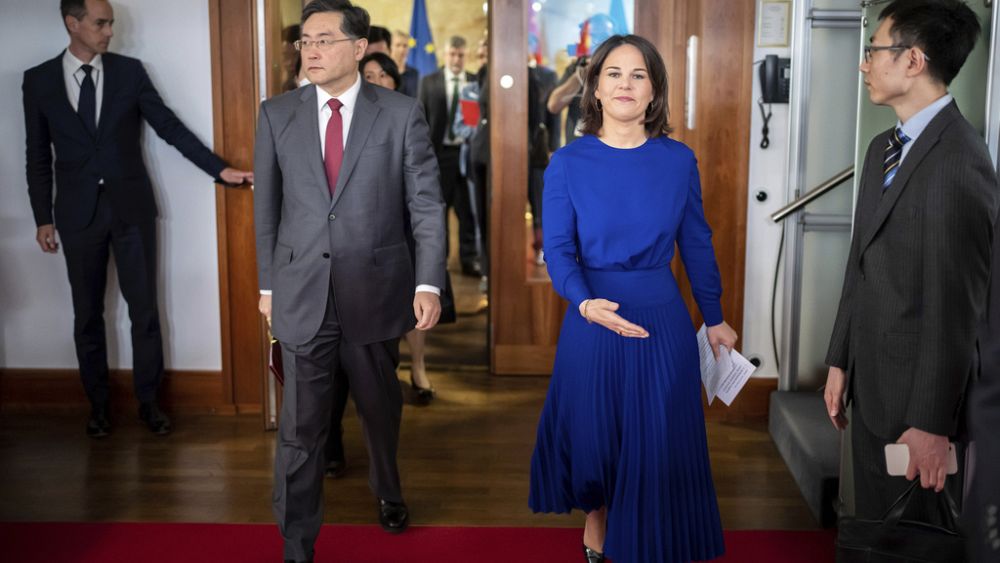 Germany and China at odds over Russian sanctions.