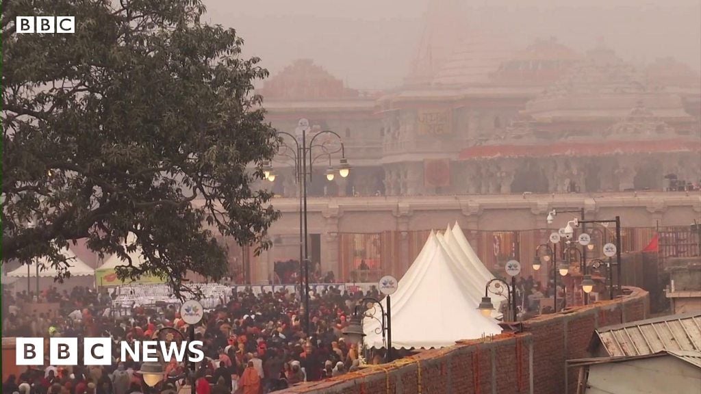 Featured image for "Religious Fervour: Crowds Gather at India's New Ram Temple in Ayodhya"
