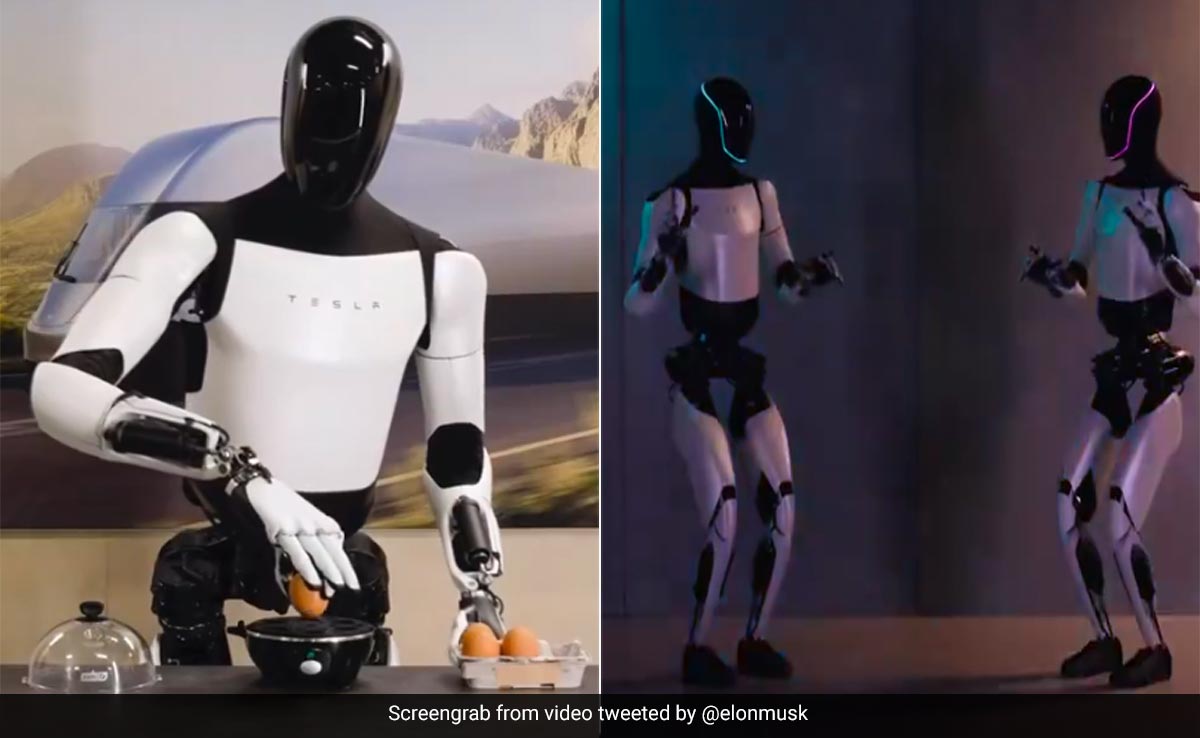 "Elon Musk Showcases Tesla's Impressive Dancing and Egg-Handling Humanoid Robot"