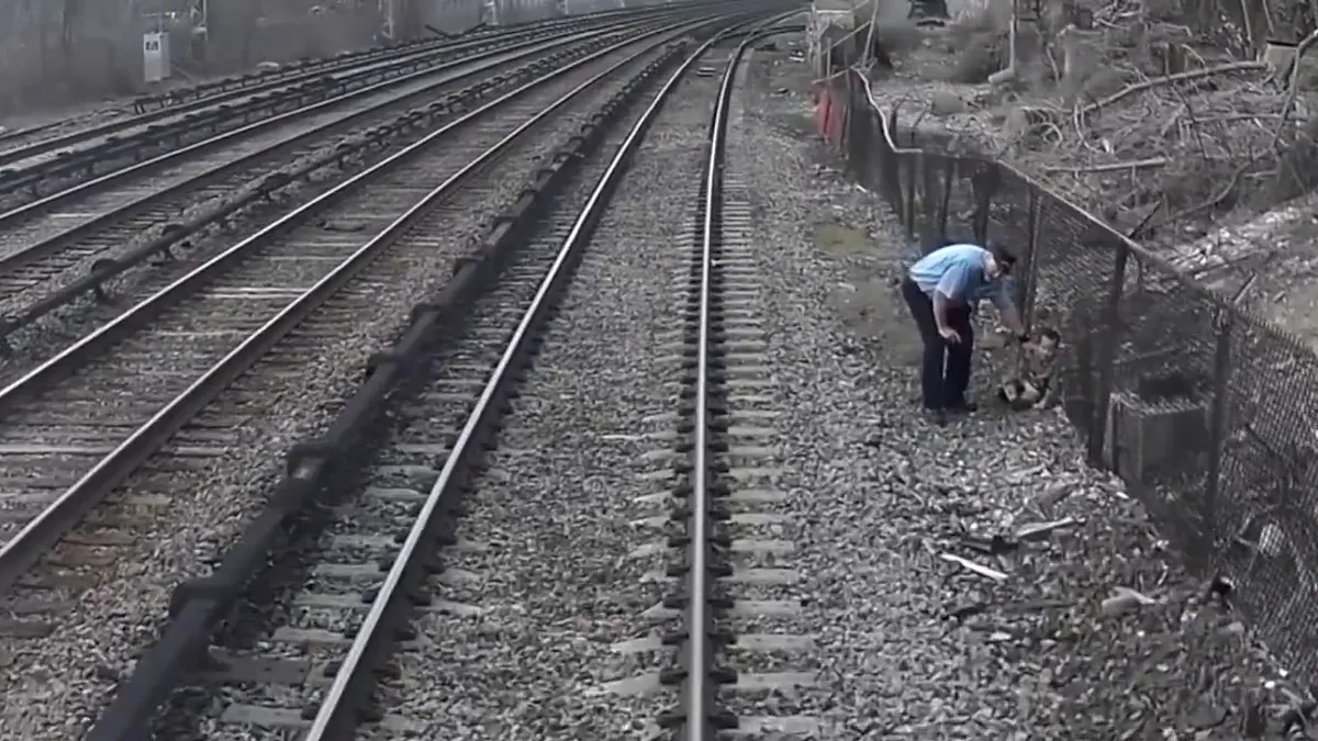 Featured image for Rail workers and MTA crew save toddlers from train tracks in daring rescues.