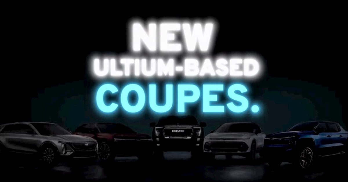 Featured image for GM Teases Electric Coupe Lineup, Including Camaro and Corvette EVs