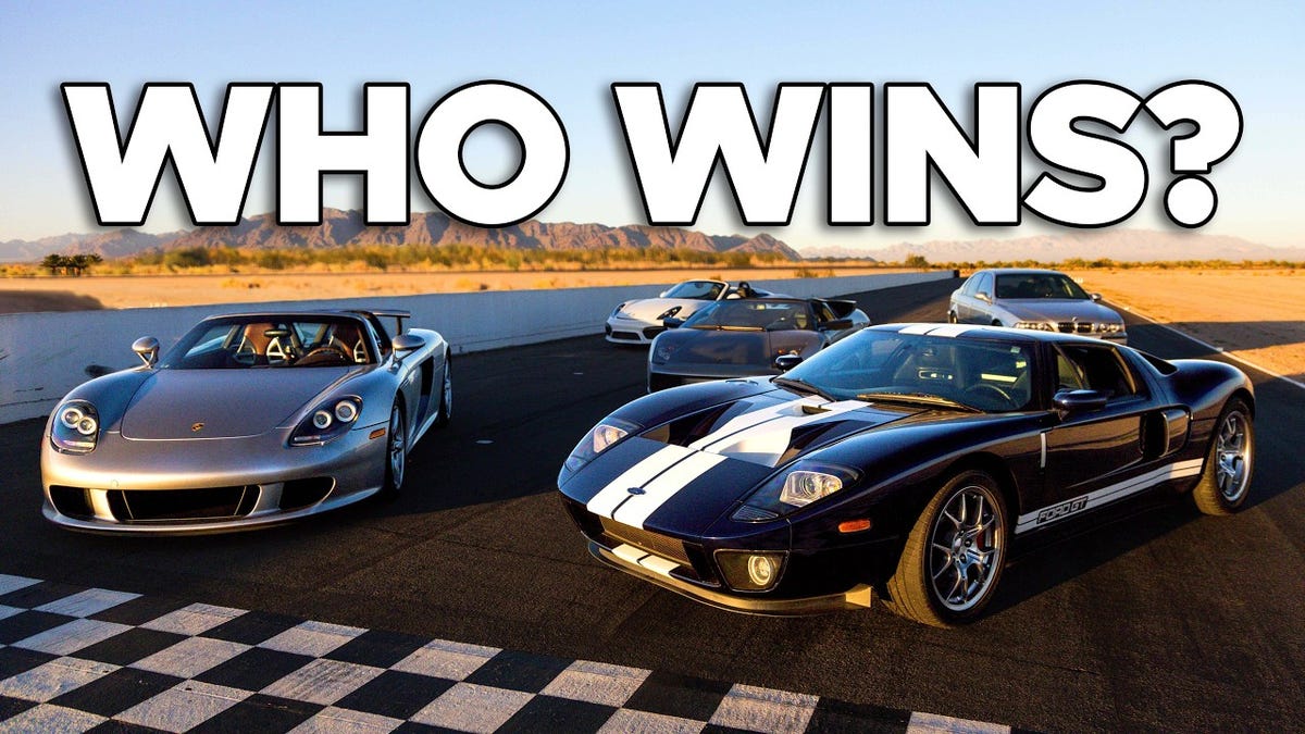 Featured image for "Track Thrills: Doug DeMuro Unleashes Porsche Carrera GT and Ford GT"