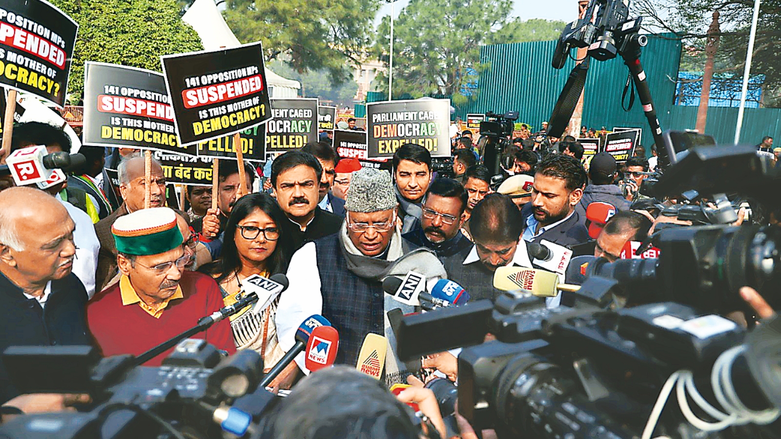 Featured image for "Rising Suspensions: Indian Parliament Faces Democracy Crisis with 146 MPs Suspended"