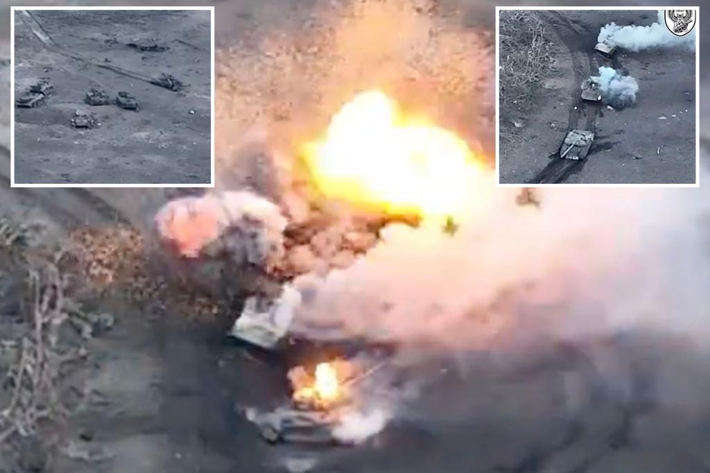 "Ukrainian Forces' Epic Ambush: Annihilating Russian Tanks and Holding the Line"