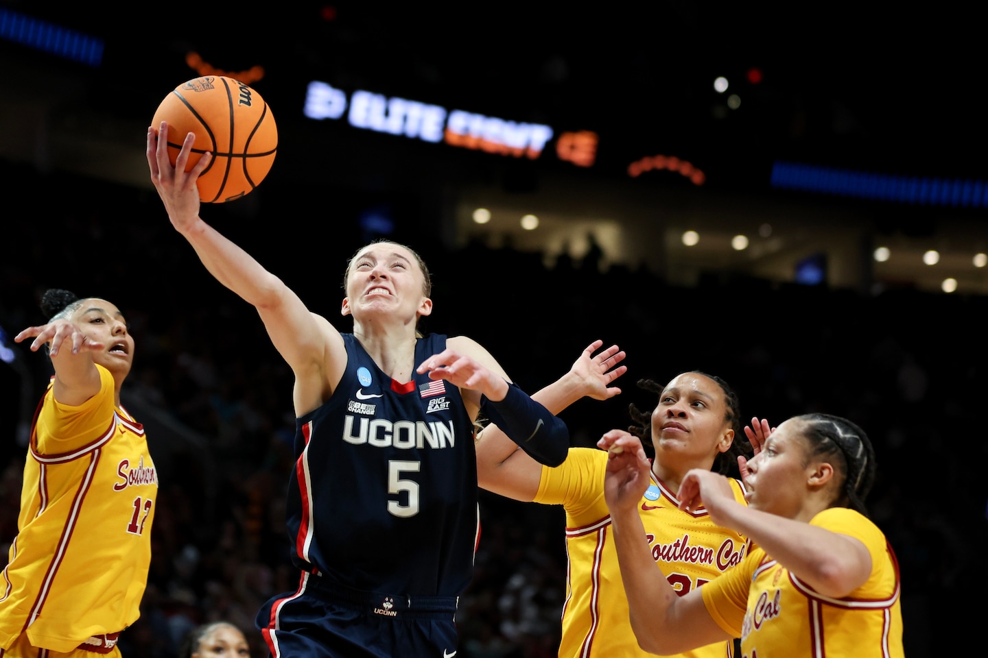 "UConn and USC Clash in Elite 8, UConn Advances to Final Four"